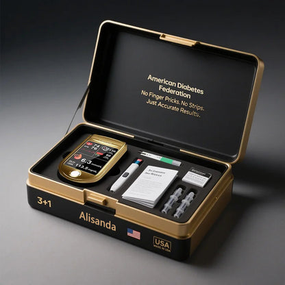 💥 Alisanda™ 3-in-1 Health Monitor Painless Testing - Extremely Fast Readings - Accurate Tracking ✅ Blood Glucose ✅ Heart Rate ✅ Blood Oxygen All in One!