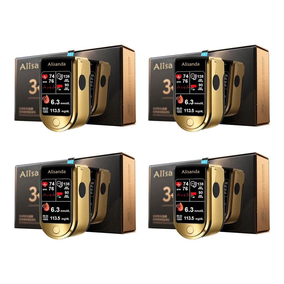 💥 Alisanda™ 3-in-1 Health Monitor Painless Testing - Extremely Fast Readings - Accurate Tracking ✅ Blood Glucose ✅ Heart Rate ✅ Blood Oxygen All in One!