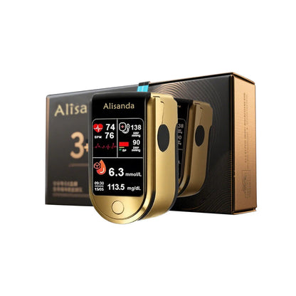 💥 Alisanda™ 3-in-1 Health Monitor Painless Testing - Extremely Fast Readings - Accurate Tracking ✅ Blood Glucose ✅ Heart Rate ✅ Blood Oxygen All in One!