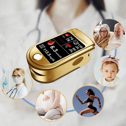 💥 Alisanda™ 3-in-1 Health Monitor Painless Testing - Extremely Fast Readings - Accurate Tracking ✅ Blood Glucose ✅ Heart Rate ✅ Blood Oxygen All in One!