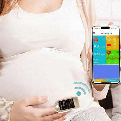 💥 Alisanda™ 3-in-1 Health Monitor Painless Testing - Extremely Fast Readings - Accurate Tracking ✅ Blood Glucose ✅ Heart Rate ✅ Blood Oxygen All in One!